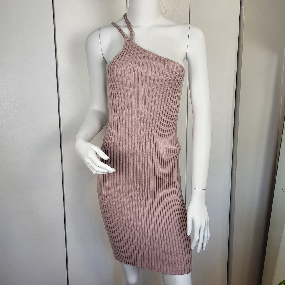 Revolve 525 Born in brooklyn ribbed Pink Bodycon Summer Party Mini Dress
